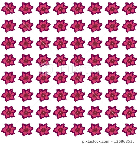 Simple flowers in flat style. Seamless pattern. Vector illustration. 126968533
