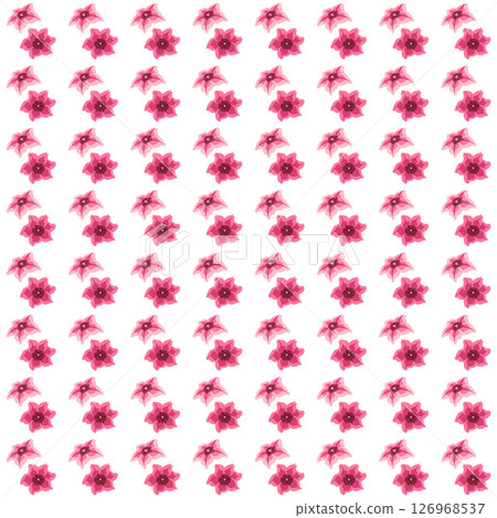 Simple flowers in flat style. Seamless pattern. Vector illustration. 126968537