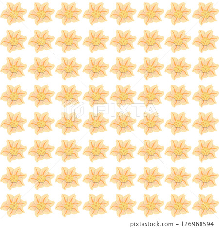 Simple flowers in flat style. Seamless pattern. Vector illustration. 126968594