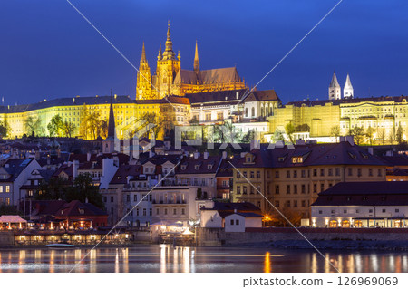 Prague Hradcany at dawn, Prague, Czech Republic 126969069