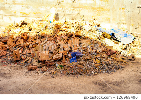 construction waste is lying on the floor. High quality photo 126969496