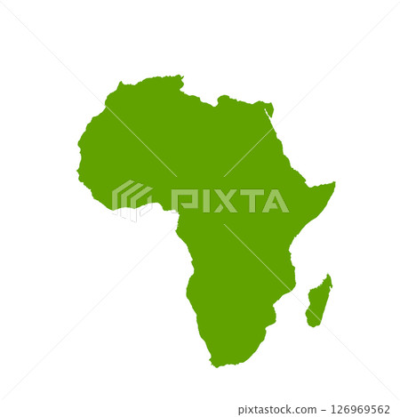 Map of Africa, sign silhouette. World Map Globe. Vector Illustration isolated on white background. African continent 126969562