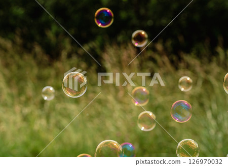 A soap bubble in the air 126970032