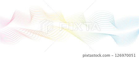Abstract gradient colorful wave line element. Wave with blend lines . A curved wavy line, . A curved wavy line, . Digital equaliser of a frequency track. Vector Abstract gradient colorful wave line element. Wave with blend lines . A curved wavy line, . A curved wavy line, . Digital equaliser of a frequency track. Vector 126970051