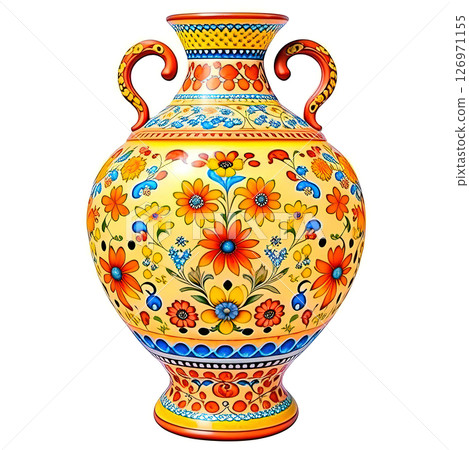 Amphora Elegance: A Dance of Color and Tradition 126971155