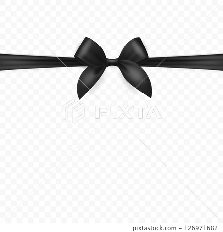 Vector Black Ribbon Bow Isolated. Realistic Satin Bow and Ribbon. Black Ribbon Bow for Gift, Present, Decoration, Holiday, Celebration, Packaging, Greeting Card, Invitation, Party, Design, Poster Vector Black Ribbon Bow Isolated. Realistic Satin Bow and Ribbon. Black Ribbon Bow for Gift, Present, Decoration, Holiday, Celebration, Packaging, Greeting Card, Invitation, Party, Design, Poster 126971682