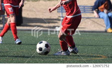 Soccer player to dribble Soccer player to dribble 126971752
