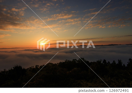 From the Sea of Fog Observatory in Miyoshi, Hiroshima Prefecture From the Sea of Fog Observatory in Miyoshi, Hiroshima Prefecture 126972491