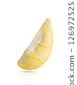 Fresh durian pulp. Durian fruit isolated on white background With clipping path. 126972525