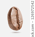 Realistic coffee bean seed. Big coffee bean grain on a white background. Vector illustration. 126972542