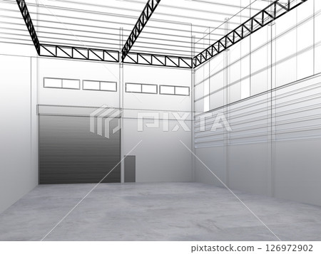3d rendering of interior warehouse 126972902
