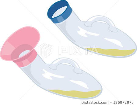 Urinal set with urine Urinal set with urine 126972973