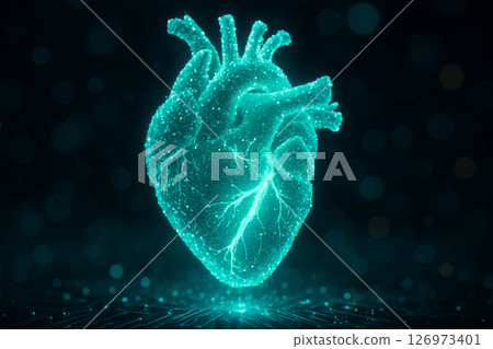 AI generated image of a vivid green cannabis plant held in a scientists hand with glowing DNA strands wrapping around the stem. A microscope and laptop with success metrics 126973401