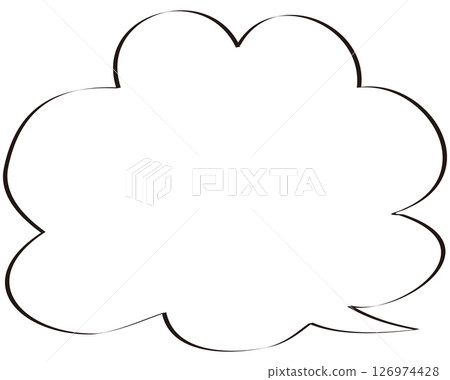 A simple marker-style illustration of a vague speech bubble 126974428