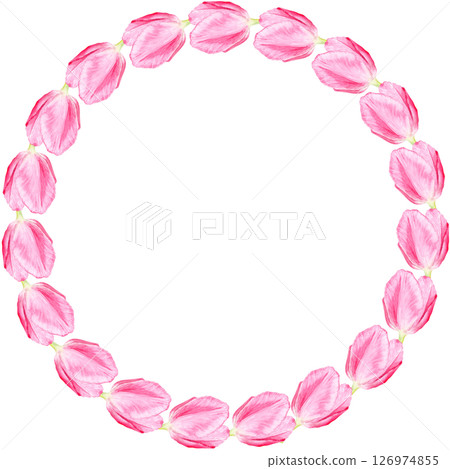 Tulip watercolor illustration isolated on white. Hand painted delicate pink flower, eco design. High quality clip art perfect for mother's day, women's day cards, posters, banners, decor and design 126974855