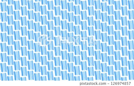 Abstract three blue tones vertical lines watercolor seamless pattern isolated on white. High quality illustration. Hand drawn. Good for scrapbook, craft paper, wrapping paper, covers, backgrounds 126974857