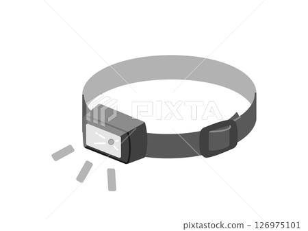 Illustration of a lit headlight 126975101