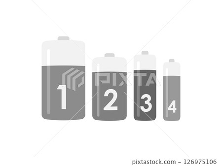 Illustration of a dry cell battery (front) 126975106
