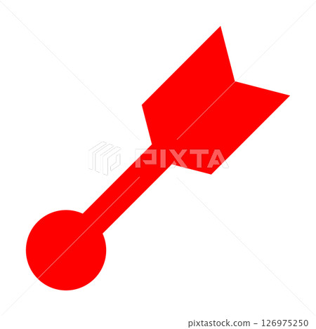 Simple bow and arrow icon design red 126975250