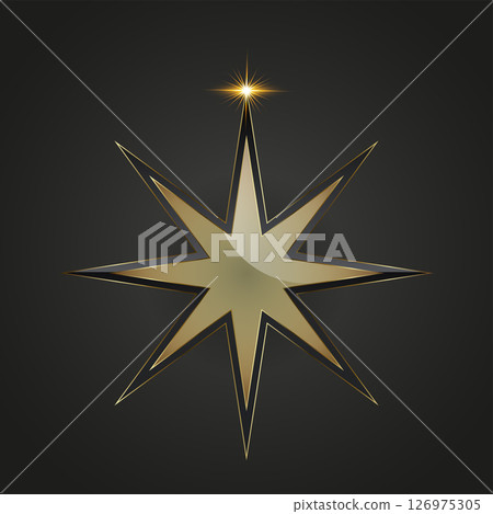 Dark luxury stars on black Dark luxury stars on black 126975305