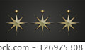 Dark luxury stars on black 126975308