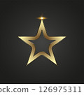 Dark luxury stars on black 126975311