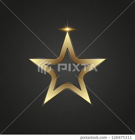 Dark luxury stars on black 126975311