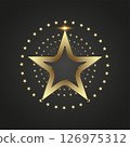 Dark luxury stars on black 126975312