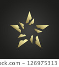 Dark luxury stars on black 126975313
