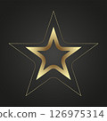 Dark luxury stars on black 126975314