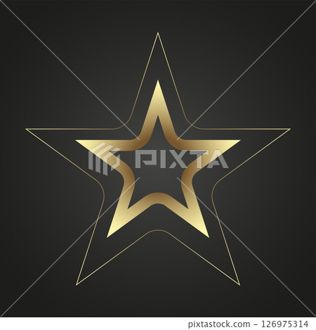 Dark luxury stars on black Dark luxury stars on black 126975314