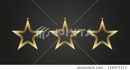 Dark luxury stars on black Dark luxury stars on black 126975315