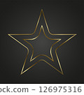 Dark luxury stars on black 126975316