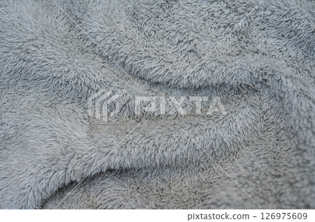 Full frame shot of wrinkled gray microfiber cloth texture and background. 126975609