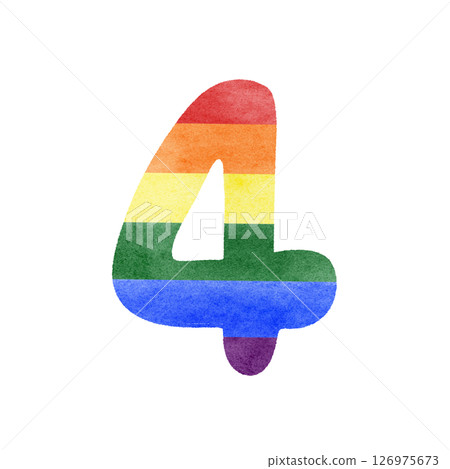 Rainbow number four 126975673