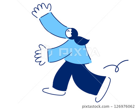 Stylish flat design character illustrations/illustrations 126976062
