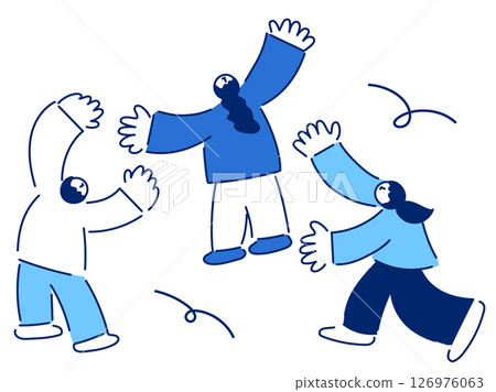 時尚的平面設計人物插圖/插圖 126976063