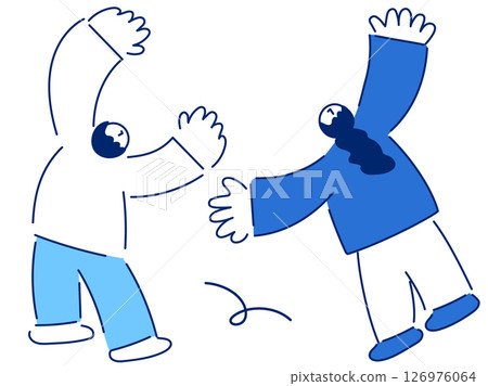 Stylish flat design character illustrations/illustrations 126976064