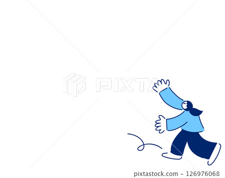 時尚的平面設計人物插圖/插圖 時尚的平面設計人物插圖/插圖 126976068