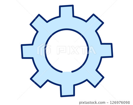 Stylish flat design gear technology illustration/illustration material 126976098