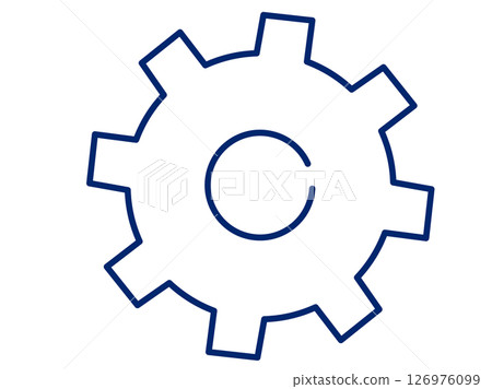 Stylish flat design gear technology illustration/illustration material 126976099