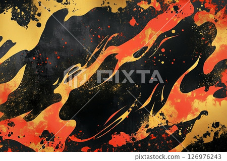 Stylish Japanese-style background material "AI generated image" 126976243
