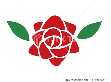 Rose illustration simple vector 126976469