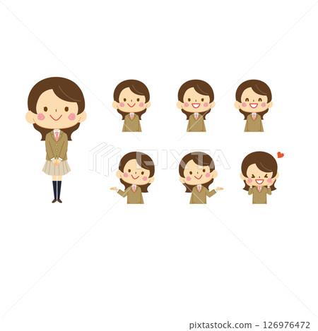 Female college student _ blazer winter clothes Female college student _ blazer winter clothes 126976472