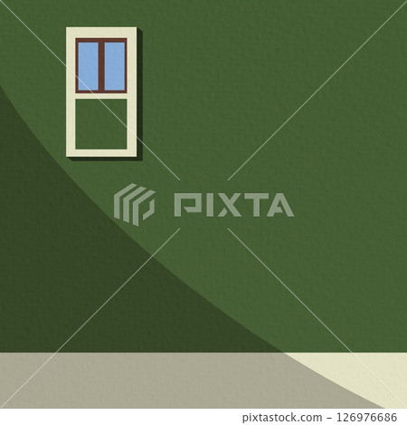 Geometric Architecture perspective building design vector illustration background. Colorful design for wall art, decoration, cards, poster and print.	 126976686