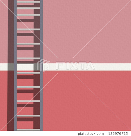 Gray staircase on a pink background. Minimum concept idea of the concept. The concept of the career ladder. The progress of the recovery.	 126976715