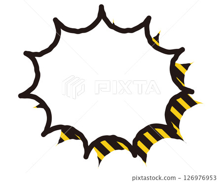 帶有醒目的手寫線條的警告/警告氣泡 9 126976953