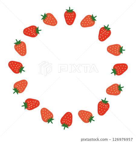 Strawberry frame circle random round 126976957