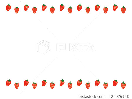 草莓框架頂部和底部向量 126976958
