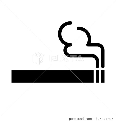 簡單的香煙輪廓設計黑色 126977207